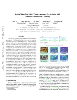 Seeing What You Miss: Vision-Language Pre-training with Semantic
  Completion Learning