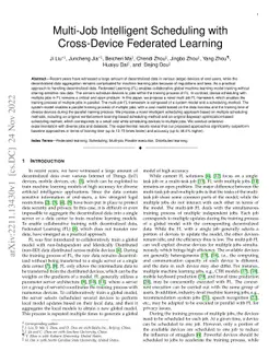 Multi-Job Intelligent Scheduling with Cross-Device Federated Learning
