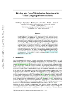 Delving into Out-of-Distribution Detection with Vision-Language
  Representations