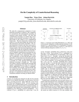 On the Complexity of Counterfactual Reasoning