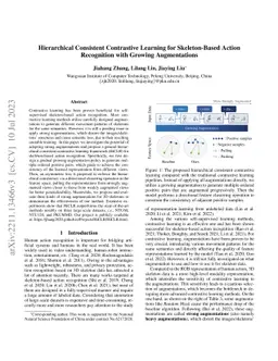 Hierarchical Consistent Contrastive Learning for Skeleton-Based Action
  Recognition with Growing Augmentations