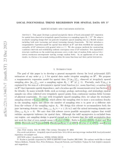Local polynomial trend regression for spatial data on $\mathbb{R}^d$