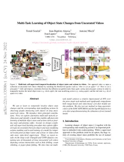 Multi-Task Learning of Object State Changes from Uncurated Videos