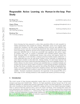 Responsible Active Learning via Human-in-the-loop Peer Study