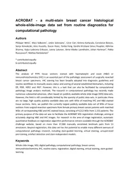 ACROBAT -- a multi-stain breast cancer histological whole-slide-image
  data set from routine diagnostics for computational pathology