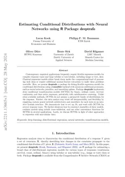 Estimating Conditional Distributions with Neural Networks using R
  package deeptrafo