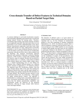Cross-domain Transfer of defect features in technical domains based on
  partial target data