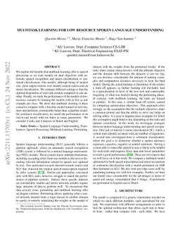 Multitask Learning for Low Resource Spoken Language Understanding