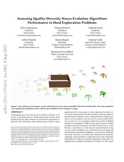Assessing Quality-Diversity Neuro-Evolution Algorithms Performance in
  Hard Exploration Problems