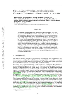 SkillS: Adaptive Skill Sequencing for Efficient Temporally-Extended
  Exploration