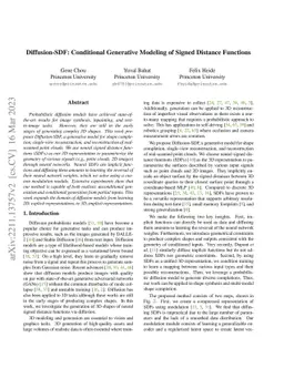 Diffusion-SDF: Conditional Generative Modeling of Signed Distance
  Functions