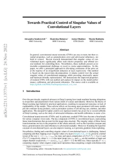 Towards Practical Control of Singular Values of Convolutional Layers