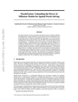 PuzzleFusion: Unleashing the Power of Diffusion Models for Spatial
  Puzzle Solving
