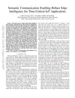 Semantic Communication Enabling Robust Edge Intelligence for
  Time-Critical IoT Applications