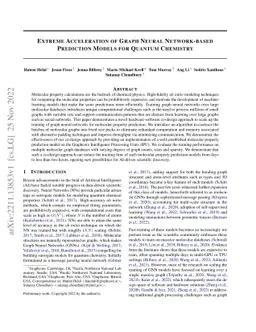 Extreme Acceleration of Graph Neural Network-based Prediction Models for
  Quantum Chemistry