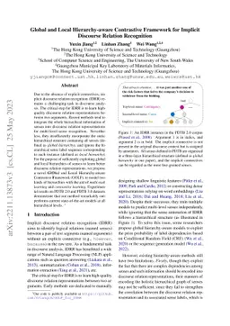 Global and Local Hierarchy-aware Contrastive Framework for Implicit
  Discourse Relation Recognition