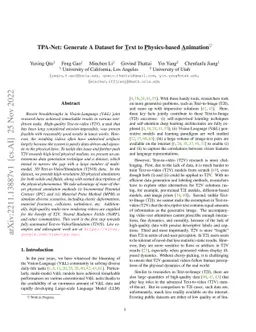 TPA-Net: Generate A Dataset for Text to Physics-based Animation