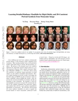 Learning Detailed Radiance Manifolds for High-Fidelity and 3D-Consistent
  Portrait Synthesis from Monocular Image