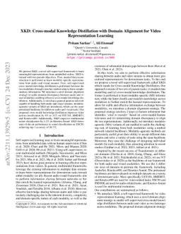 XKD: Cross-modal Knowledge Distillation with Domain Alignment for Video
  Representation Learning
