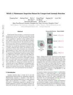 MIAD: A Maintenance Inspection Dataset for Unsupervised Anomaly
  Detection