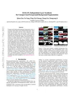 ILSGAN: Independent Layer Synthesis for Unsupervised
  Foreground-Background Segmentation