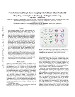 FedGS: Federated Graph-based Sampling with Arbitrary Client Availability