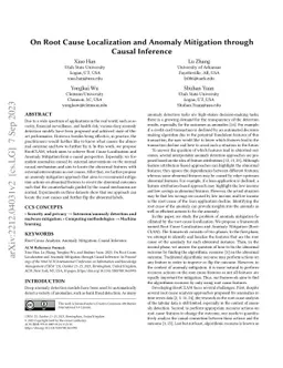 On Root Cause Localization and Anomaly Mitigation through Causal
  Inference
