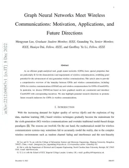 Graph Neural Networks Meet Wireless Communications: Motivation,
  Applications, and Future Directions