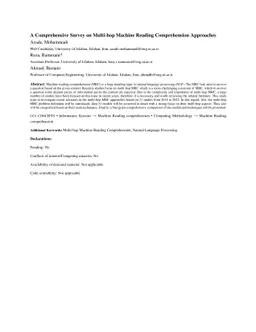 A Comprehensive Survey on Multi-hop Machine Reading Comprehension
  Approaches