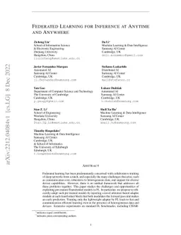 Federated Learning for Inference at Anytime and Anywhere