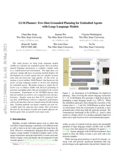 LLM-Planner: Few-Shot Grounded Planning for Embodied Agents with Large
  Language Models