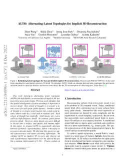 ALTO: Alternating Latent Topologies for Implicit 3D Reconstruction