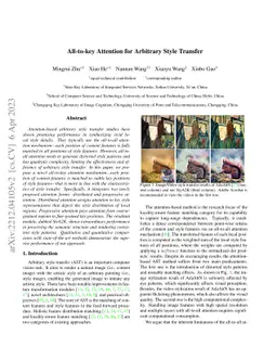 All-to-key Attention for Arbitrary Style Transfer