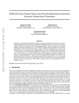 GTFLAT: Game Theory Based Add-On For Empowering Federated Learning
  Aggregation Techniques