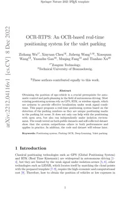 OCR-RTPS: An OCR-based real-time positioning system for the valet
  parking