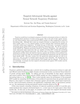 Targeted Adversarial Attacks against Neural Network Trajectory
  Predictors