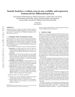 Tumult Analytics: a robust, easy-to-use, scalable, and expressive
  framework for differential privacy