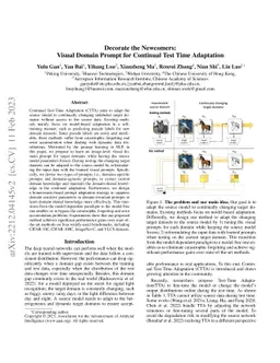 Decorate the Newcomers: Visual Domain Prompt for Continual Test Time
  Adaptation