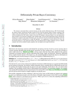 Differentially-Private Bayes Consistency
