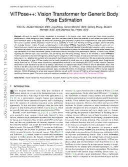 ViTPose++: Vision Transformer for Generic Body Pose Estimation