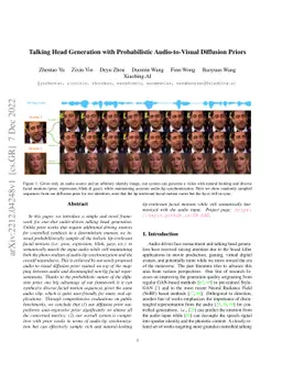 Talking Head Generation with Probabilistic Audio-to-Visual Diffusion
  Priors