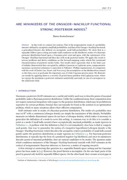 Are minimizers of the Onsager-Machlup functional strong posterior modes?