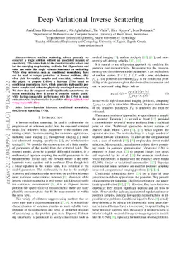 Deep Variational Inverse Scattering