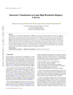 Interactive Visualization on Large High-Resolution Displays: A Survey