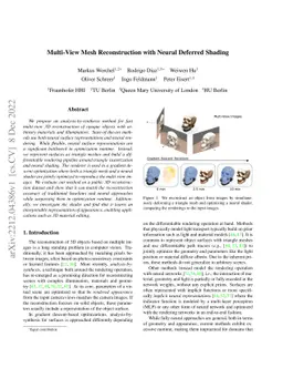 Multi-View Mesh Reconstruction with Neural Deferred Shading