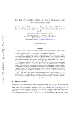 The Lifebelt Particle Filter for robust estimation from low-valued count
  data