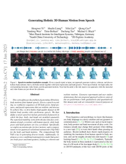 Generating Holistic 3D Human Motion from Speech