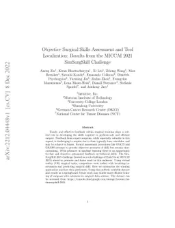 Objective Surgical Skills Assessment and Tool Localization: Results from
  the MICCAI 2021 SimSurgSkill Challenge