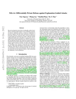 XRand: Differentially Private Defense against Explanation-Guided Attacks