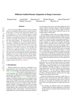 Diffusion Guided Domain Adaptation of Image Generators
